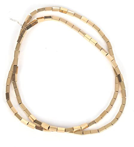 Vergoldete natürliche Hämatit-Steinperlen, Herz-Stern-geometrische Formperlen für Schmuckherstellung, DIY-Armband, Rechteck 2