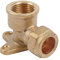 Pipestation Codo de compresión de 15 mm – Codo de placa de pared hembra de 15 mm x 1,27 cm para grifo exterior, junta de compresión de latón, accesorios de fontanería, placa de pared de compresión de