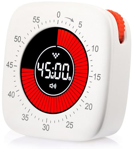 Visueller Timer, Digitaler 60 Minuten Countdown Timer, Kinderschreibtisch und Küchentimer, Homeschool Supplies Zeitmanagement Werkzeug für Lernen Arbeiten Kochen