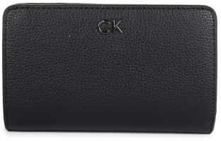 Calvin Klein Damen Geldbörse Medium Bifold aus Kunstleder, Schwarz (Ck Black), Einheitsgröße