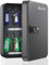 Uniclife Armario para 20 Llaves con Cerradura de Combinación Reseteable Caja de Seguridad Digital Negra Organizador de Llaves de Acero con Etiquetas Adhesivas de Colores para Llaves y Ganchos