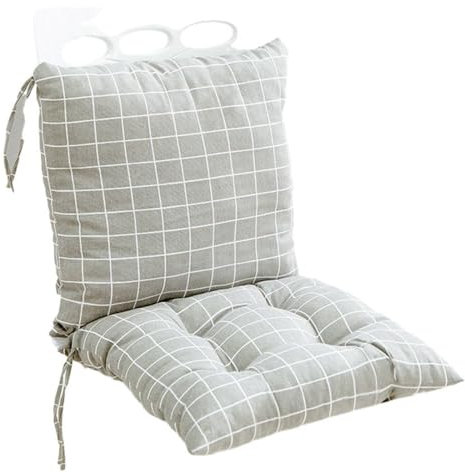 40X80cm 2 Stück Stuhlkissen mit Rückenteil Sitz, Rückenkissen mit Bänder, Niedriglehner Auflage Polsterauflage Gartenstuhl,Polsterauflage Auflage für Stühle/Bänke in Haus und Garten Sitzkisse