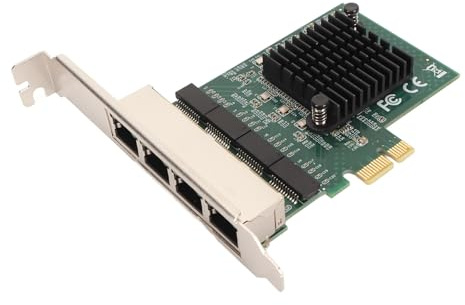 Tarjeta de Red PCIE X1, Adaptador de Servidor Ethernet de 4 Puertos, Chipset Realtek, Wake on LAN, Control de Flujo Dúplex Completo, Soporte de 9K Bytes, Etiquetado VLAN, para