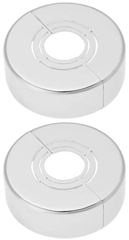 YINETTECH 2pcs 62 x 20mm Shower Split Decorative Cover Shower Rosette Cover Shower Fittings 3 Sizes in 1 Cover Rosette Divided for Diameter 21mm 26mm 33mm