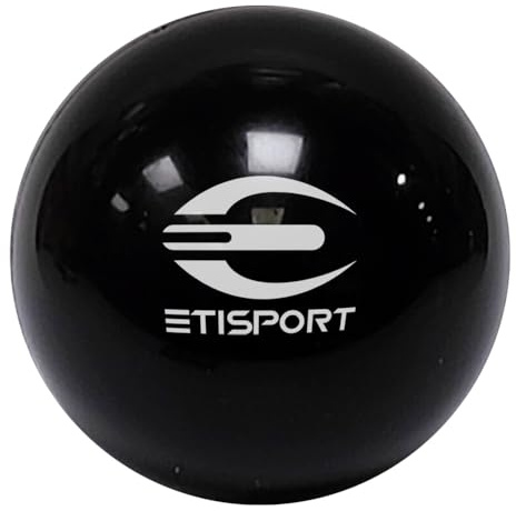 ETISPORT Palla da Hockey Pista PRO. Uso Professionale per Tutti i Tipi di superfici. Misurazione regolamentare e Peso. (Nero)