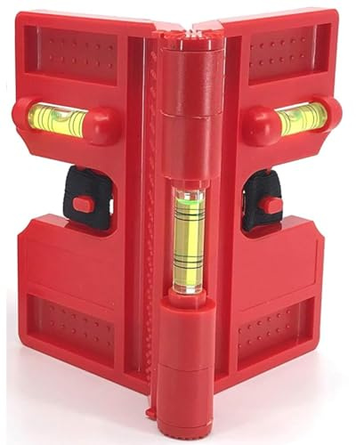 QLEUIFT 1 pcs Livella Angolare per Pali Livella a Bolla d'Aria Regolabile Livella Angolare Regolabile Livella a Palo Magnetico per Installazione del Tubo, Muratura e Falegnameria