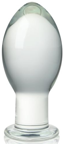 Roluck Glas Analplug Kristall Buttplug Glasdildo Plug Prostata Massage G-Punkt Masturbation Stimulator Anal Sexspielzeug für Frauen Männer Paare (L)