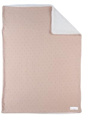 Noukie's - Couverture Plaid pour bébé en Tricot sherpa 75x100 CM -100% Coton Bio, Douce, chaude - Idée Cadeau - Pour siège auto, poussette, Berceau, canapé, lit, parc