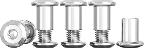 Drenky Viti Di Collegamento M4 Dado A Manicotto In Acciaio Inox A2 V2A M4x12mm Viti A Manicotto 10 Pezzi Per Mobili, Armadi, Tavole Di Legno