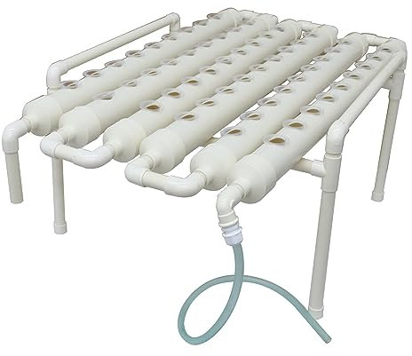 PTSZNGS Hydroponisches Anbausystem, 54 Pflanzen, Hydroponik-Anbauset, einlagiges Pflanzsystem mit 6 Röhren und 110-V-Wasserpumpe, Pflanzschwamm und Schlauch für den Gemüseanbau