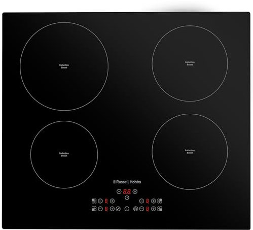 Russell Hobbs RH60IH413B - Placa de inducción con control táctil (59 cm, 4 zonas), color negro