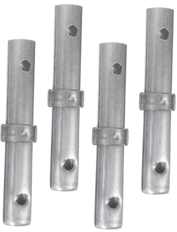 HONITANO 4pcs Galvanized Scaffold Coupler Rods Heavy Duty Scaffolding Connectors 34mm Diameter with 8cm Spacing Mini Scaffold Supports for Construction and Building Maintenance