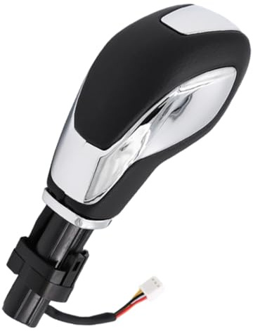 Kacepar Pomo de palanca de cambios automático con botón compatible con Ford Escape Fusion Transit 2015-2016 DG9Z-7213-EA cromado plateado