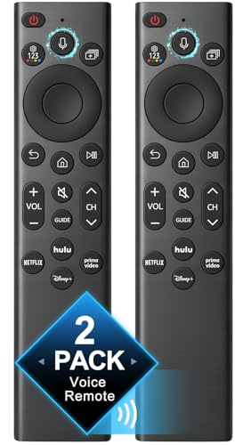 【2 Pack】 Voice Remote Replacement for Samsung-TV-Remote-Control, Compatible with All Samsung Frame Neo QLED UHD 4K 8K Series Smart TVs with Voice Control and 2-Year Warranty