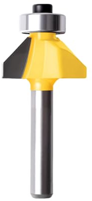 Tekrill Punte per fresa in carburo di tungsteno da 45 gradi con gambo da 8 mm, per fresa per lavori fai da te del legno, taglio a filo TS/XD-02 (20,3 x 0,9 cm)
