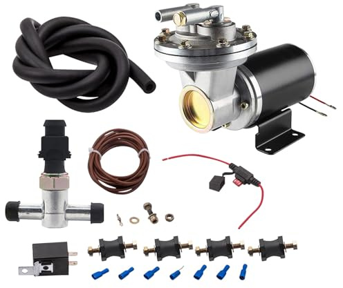 maXpeedingrods 12 V elektrisk vakuumpumpumpssats, bromskraftförstärkare-vakuumpumpump, 40 cm till 22 tum elektrisk vakuumpump för broms med installationssats