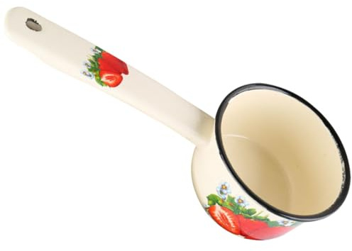 MUSISALY Pentola per Latte Smaltata Piccola Paletta per Acqua e Manico, Pentolino da Cucina Leggero e Versatile per Fornelli a Induzione a Gas, per Riscaldare Latte e Preparare