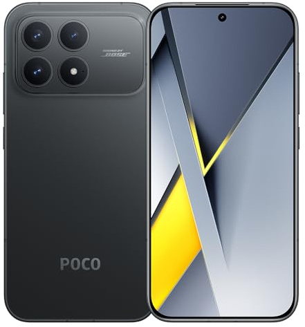 XIAOMI POCO F8 Pro 5G Smartphone, 12 + 256 GB, 6,59 Zoll, AMOLED, Snapdragon 8 Elite, 6210 mAh, 15 W, Android 16, mit Ladegerät (schwarz)