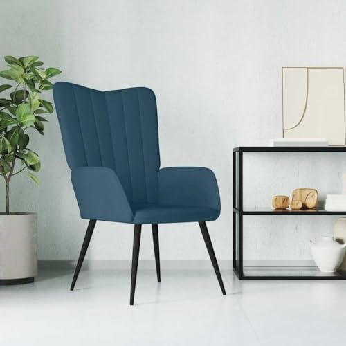 KUREOVDG Relaxsessel Blau Samt