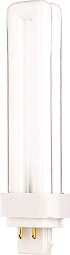 Satco 10 Pack S8335 18 Watt T4 Double Twin 3500K Compact Fluorescent Light Bulb with 4 Pin G24Q-2 Base (75 Watt Replacement)