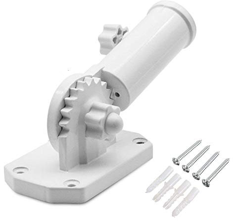 Adjustable Flag Pole Holder Heavy Duty Wall Mount Multi-Position Flag Pole Bracket with Screws, Made of Aluminum, Strong and Rust Free