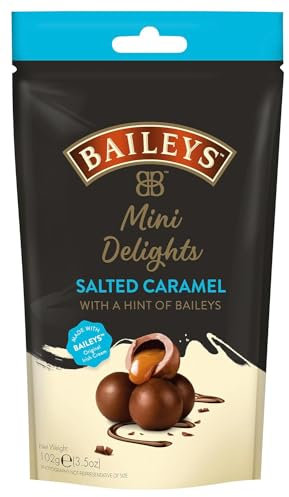Baileys Chocolate Mini Delights Salted Caramel | 1 x 102 g | zartschmelzende Mini-Pralinen | Pralinen Geschenk | gefüllt mit Baileys Likör und gesalzenem Karamell