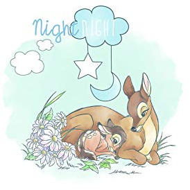 Komar Bambi Good Night, carbón, 50 x 70 cm