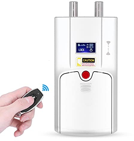 Dioche Smart Invisible Lock with 4 Remote Controls, Bluetooth & Touch Unlock, Zinc Alloy, Metallic, Modern, House/Apartment, Electronic Lock