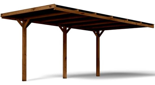 Carport adossé en Bois Victor 15,6m²