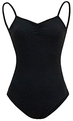 ROYAL SMEELA Leotards Senza Maniche Donna Nero Body Balletto Canotta Top con Spalline per Danza Classica