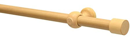 Gardinia Gardinenstangen Set Shorty 1-Lauf ⌀ 25 mm buche 160