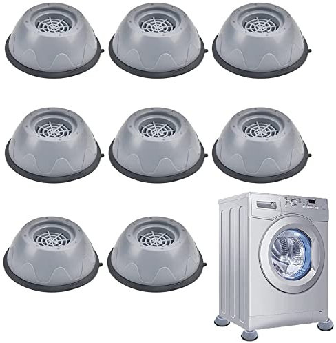 SAMSYOKI 8 Pièces Tampons À Pied Machine À Laver, Patin Anti Vibration Machine à Laver Universel, Amortisseurs de Pieds Antidérapant pour Machine à Laver, Séchoirs et Meubles (B)