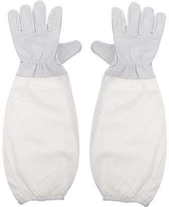 POPETPOP Bienenstock-schutzhandschuhe Imkerhandschuhe Aus Baumwollstoff Leichte Handschuhe Mit Verlängerten Ärmeln Elastische Bündchen Für Optimalen Schutz