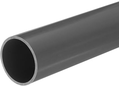 QUARKZMAN PVC Rohr, Durchmesser 36mm Länge 200mm Rund Kunststoffrohr für Garten, Aquarium, Wasserleitung, Kabelkanal, lüftungsrohr (Hellgrau)