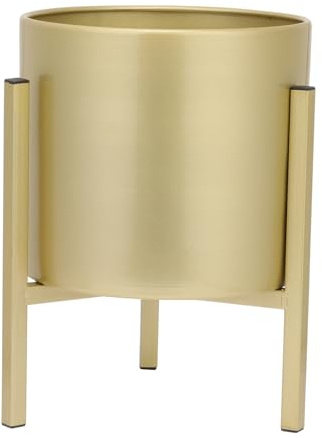 Vintorky Portavasi Dorato in Ferro Con Supporto Per Interni E Balcone Fioriera in Stile Nordico 7.87X8.66X7.87 Pollici Per Soggiorno E Giardino