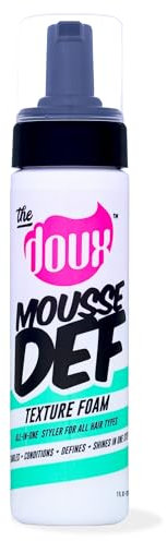 The Doux The Doux Mousse multi-usage pour cheveux bouclés – Mousse texturée Def pour coiffage, définition des boucles, volume et brillance – Alternative à la crème bouclée pour cheveux texturés et