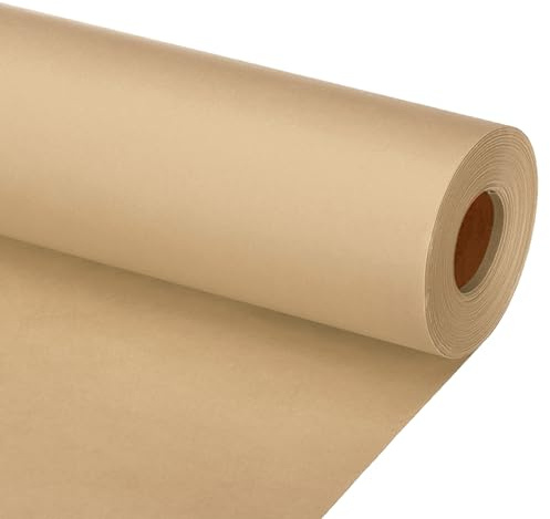 PATIKIL Zeichenpapierrolle 38cm x 30m Zeichenpapier 80 g/m² Papierrolle Kraftpapier Malpapier Skizzenpapier Bastelpapier für Staffelei Malen Handwerk Geschenkverpackung Braun