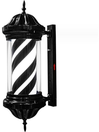 XNYXLPP Luz de Poste de Peluquero, Letrero de peluquería, 70 cm/27 '' Poste de Peluquero Luz LED Retro Peluquería Letrero Abierto Peluquería Tiras LED giratorias Ahorre energía (A)
