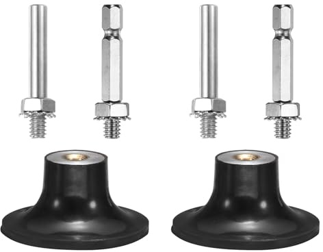 sourcing map 2 Pack 2 Disc Pad Holder Quick Change Discs 1/4 Shank Holder Mandrel for Die Grinder Sanding and Conditioning Disc, Black