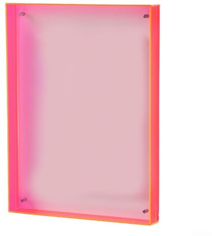 Yuanpgky Acryl-Bilderrahmen, transparenter Posterrahmen, Wanddekoration, Acrylrahmen für Gemälde, Fotos, Skizzen und Auszeichnungen (rot)