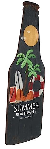 Levemolo Retro Beer Bottle Wanddekor Aus Holz Vintage Bierflasche Ornament Für Bar Zuhause Und Hawaii-themenpartys Leicht Und Kompakt Kreative Wandkunst Für Bierliebhaber