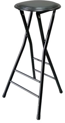 Sgabello pieghevole rotondo imbottito alto sedia da bar 60 cm portatile cucina bar sgabello bancone sedia pieghevole per uso esterno interno