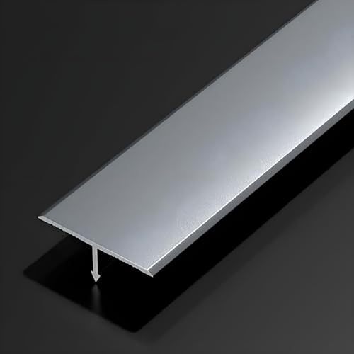 Raouoae Aluminium Corner Trim Door Divider 90cm*3 Pcs T Molding Trim For Laminate Flooring Floor Transition Strip And Threshold Strips For Seamless Room Edges(Gray,Width: 40 mm)