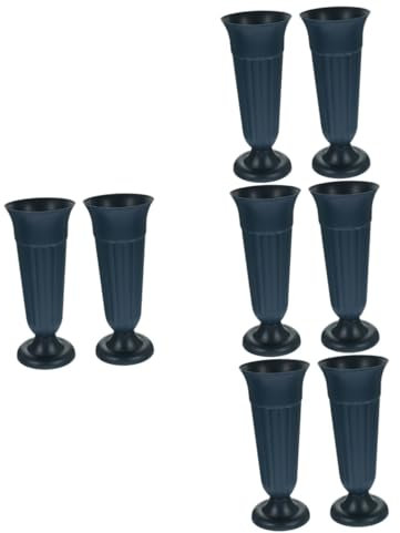 Garneck 4 Juegos Macetero Columna Romana Jarrón De Cementerio Jarrón Urna Funeraria Funerario Memorial Planta Ramo Maceta De Flores Maceta De Jardin Páginas Dark Green 2 Piezas * 4