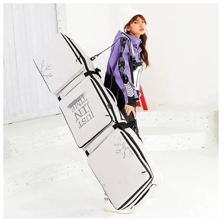 ATUMY Skiausrüstung 146/155/165 cm (Innenmaß) Snowboard-/Ski-Tasche ohne Rollen | Skitasche, Snowboard-Rucksack Snowboard Bag(Gray 166cm)
