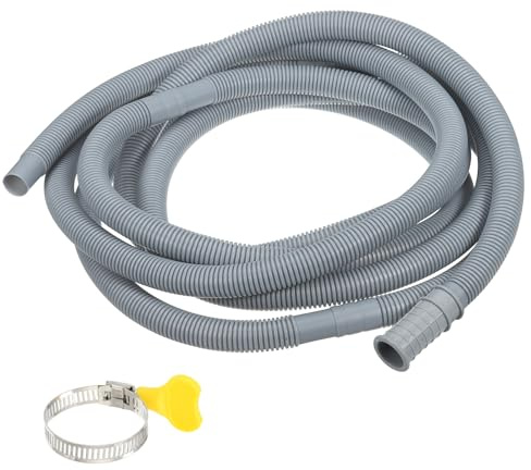 PATIKIL Kit Drenaje Para Aire Acondicionado 4 Metros 1 Juego Conector Manguera Universal Para AC Con Abrazadera Y Adaptador Goma Para Unidades Mini-Split Ventana Portátiles, Gris
