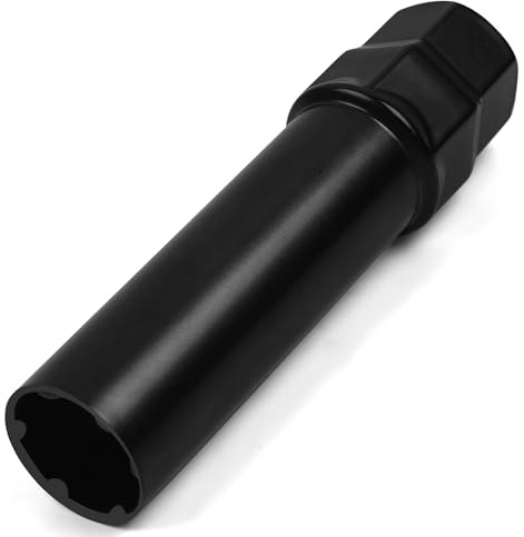 6-Keil-Radmutternschlüssel, Karbonstahl, Radmutternschlüssel, passend für 19 mm (3/4) und 21 mm (13/16), schwarzer Ersatz- für Autoräder, Radmutternschlüss