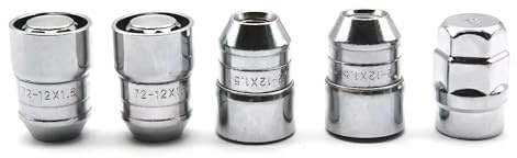Bulloni cerchioni Compatibile con Acura M12x1.5 bulloni di sicurezza cromati per auto 4 dadi + 1 chiave