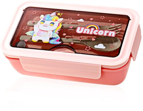 YskerrigToy Unicornio Fiambreras Bento, Niños Fiambrera Campus, Lonchera Infantil con Compartimentos, Bentos Box Lonchera Caja de Almuerzo Escuela para Escuela, Pícnic, Trabajo, Viajes