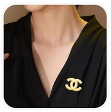 Perlen Brosche Damen Gold,Große Broschen für Kleidung als Hochzeitsgeschenk,Durchbrochene Design-Brosche für Blazer & Kleider